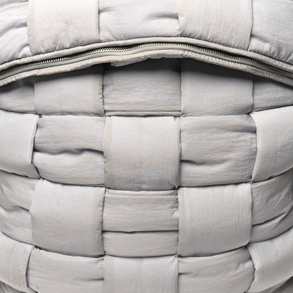 Bottega Veneta Nylon Intrecciato Padded Tech Fold Over Backpack Frost 8 of 12
