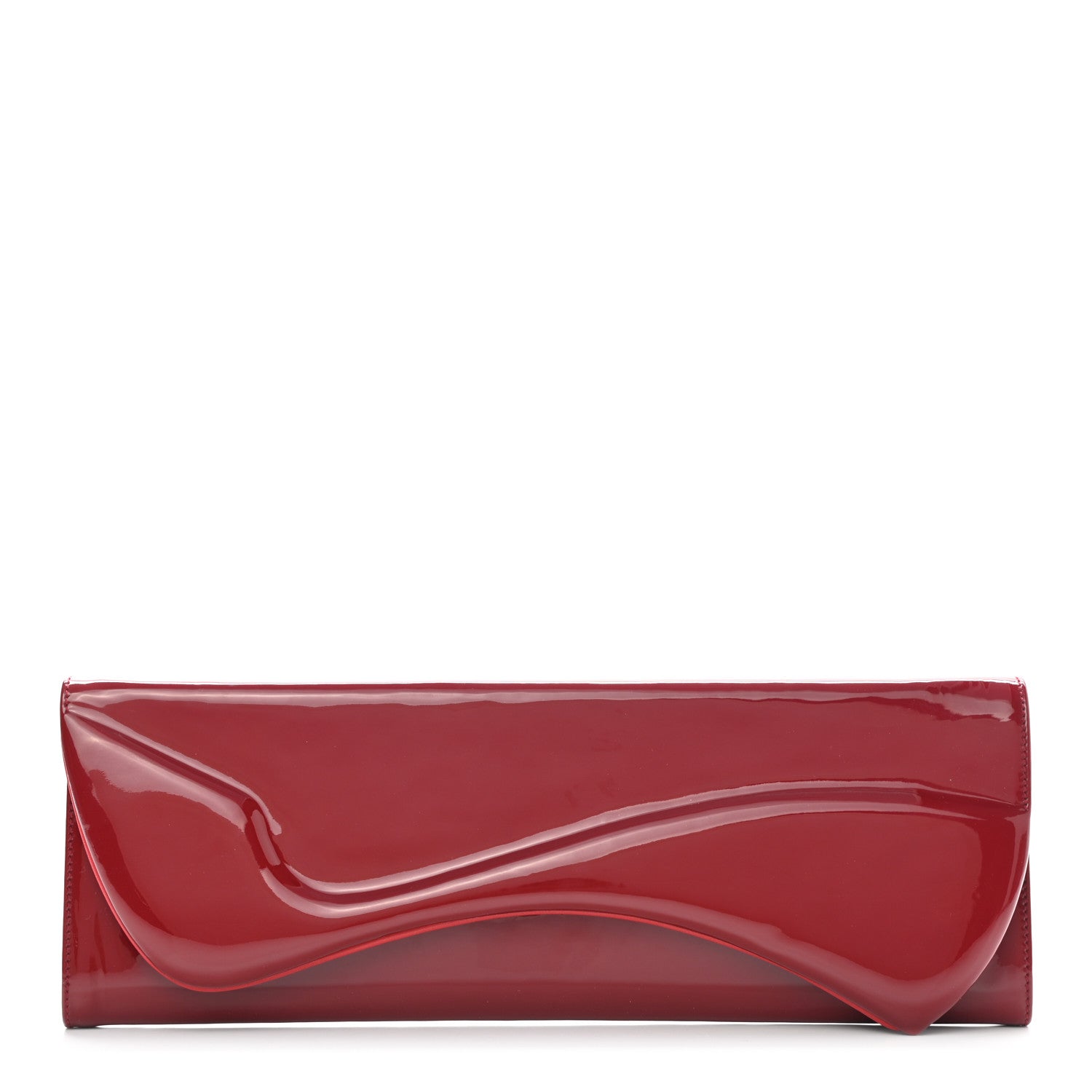 Christian Louboutin Patent Pigalle Clutch Rouge Imperial 1 of 7