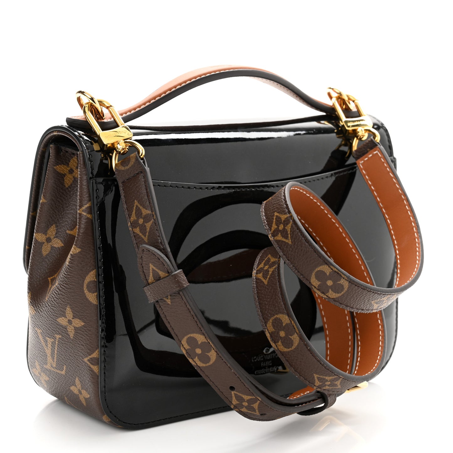 Patent Calfskin Monogram Cherrywood BB Black