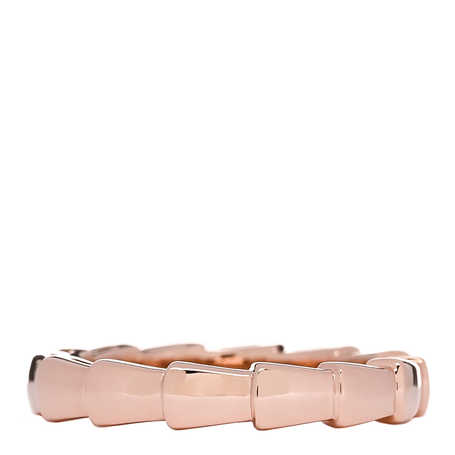 Bulgari 18K Rose Gold Serpenti Viper Band Ring 53 6.5 3 of 6