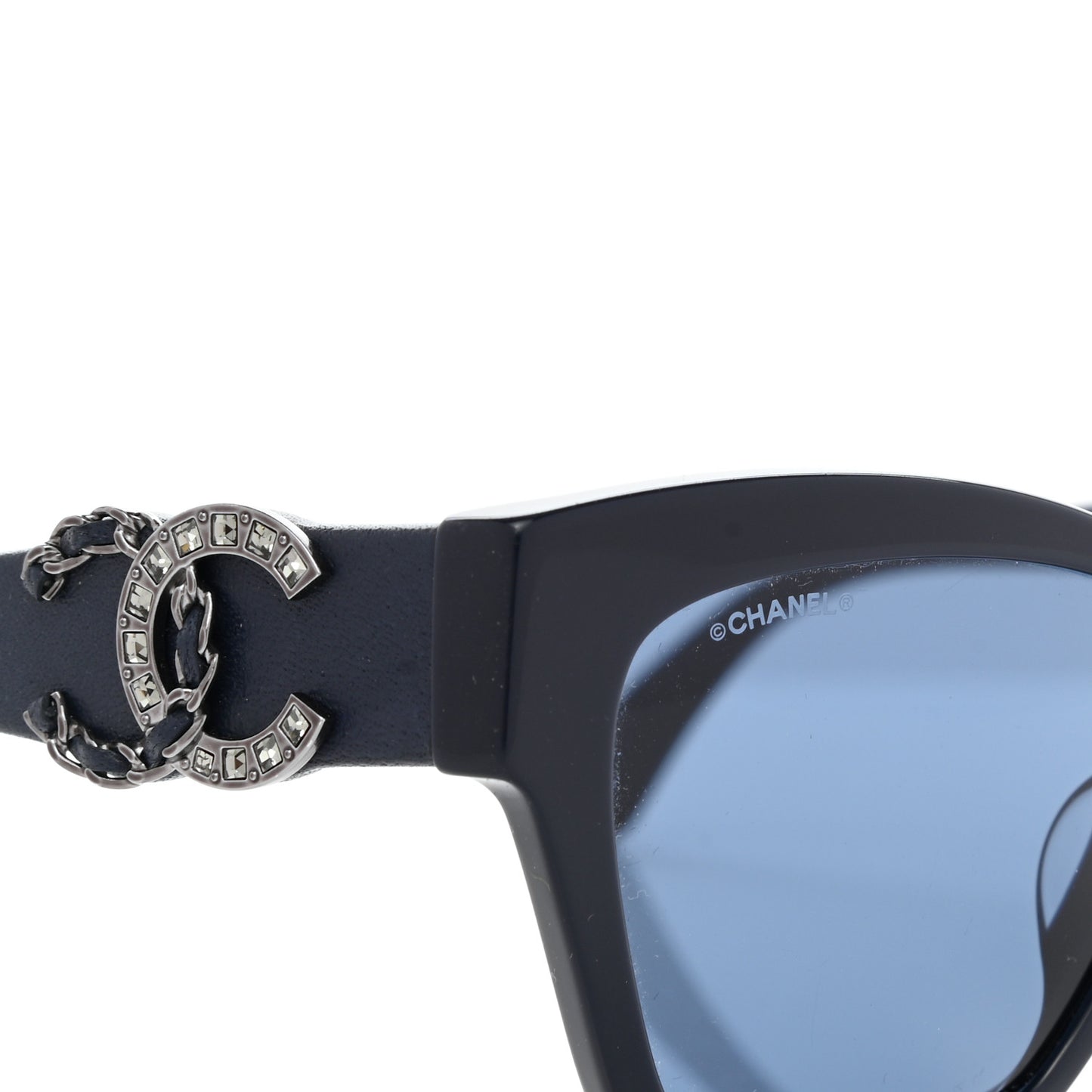 Acetate Square Cat Eye CC Sunglasses 5456QA Blue