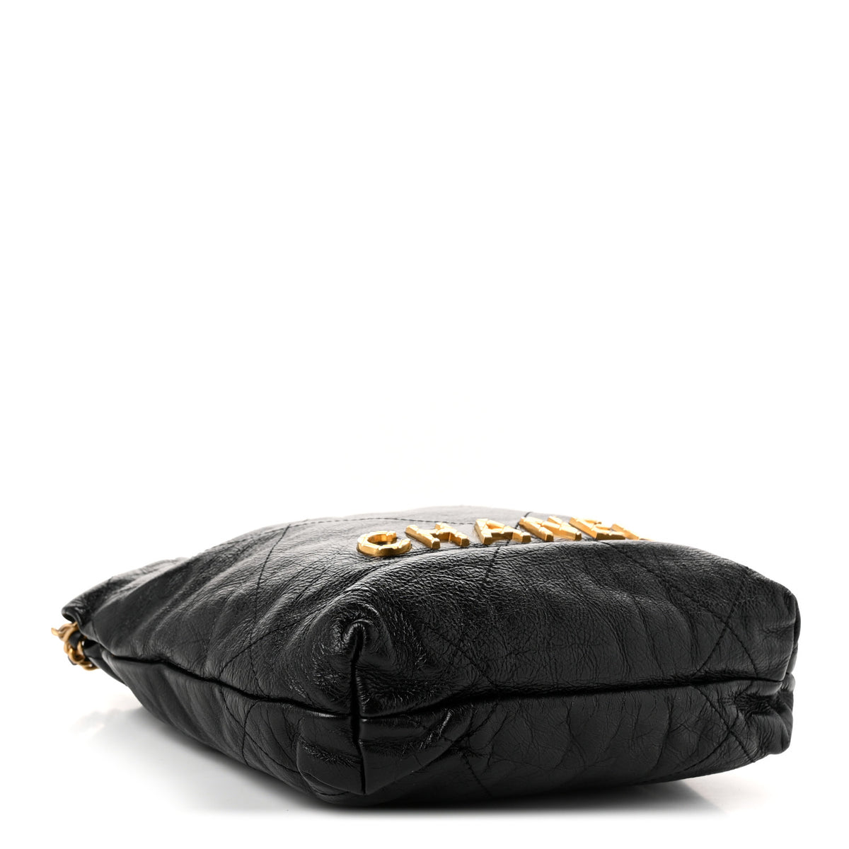 Chanel Shiny Crumpled Calfskin Quilted Pearl Mini Chanel 22 Black 4 of 10