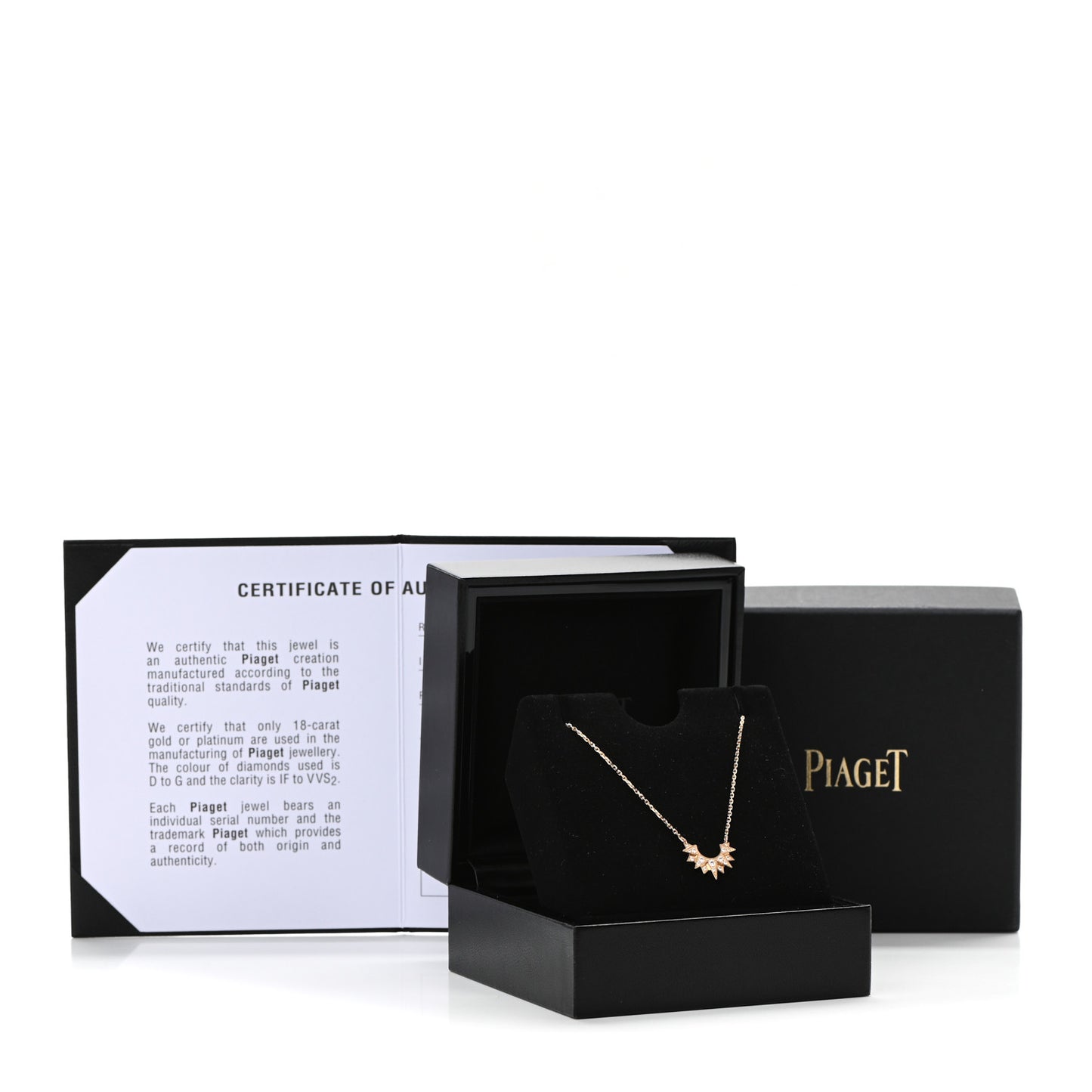 18K Rose Gold Diamond Sunlight Pendant Necklace