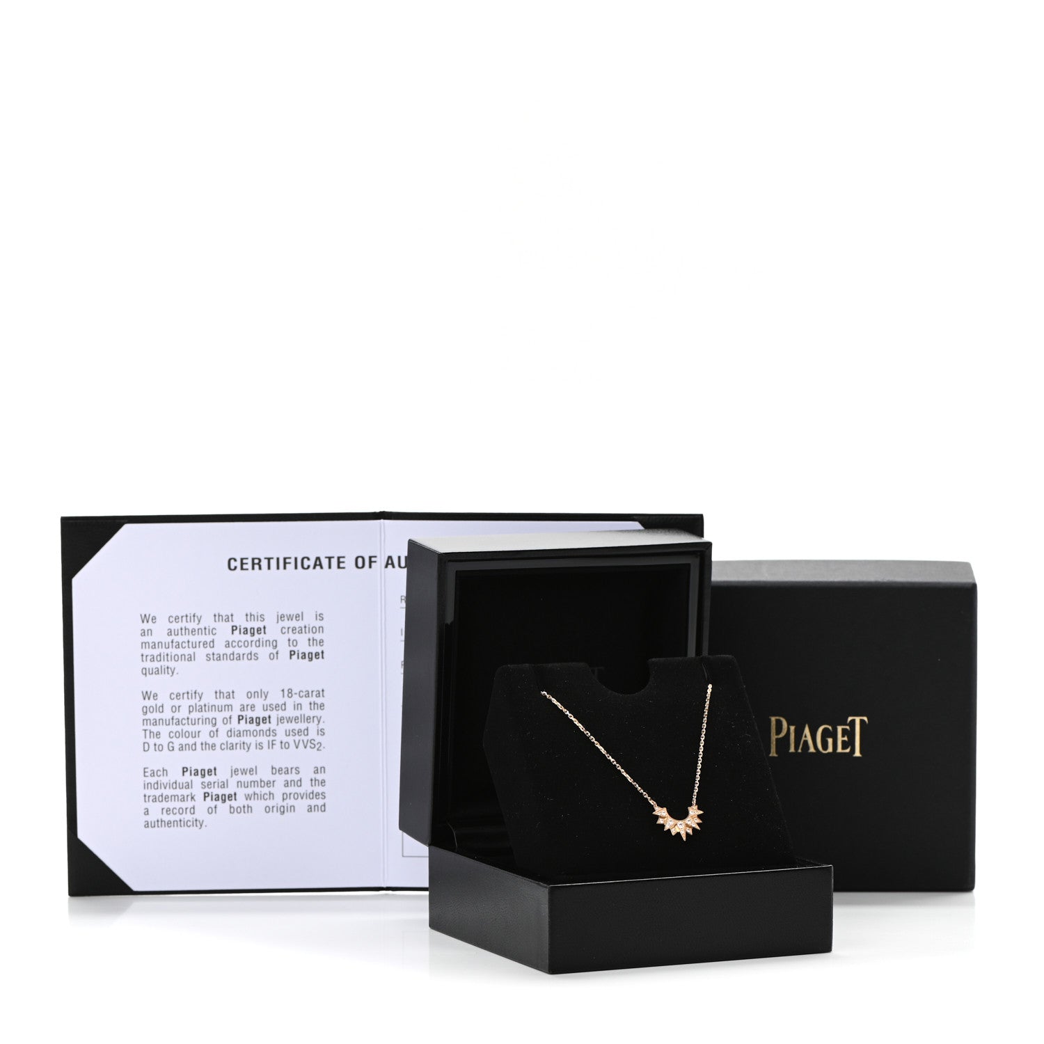 Piaget 18K Rose Gold Diamond Sunlight Pendant Necklace 6 of 6