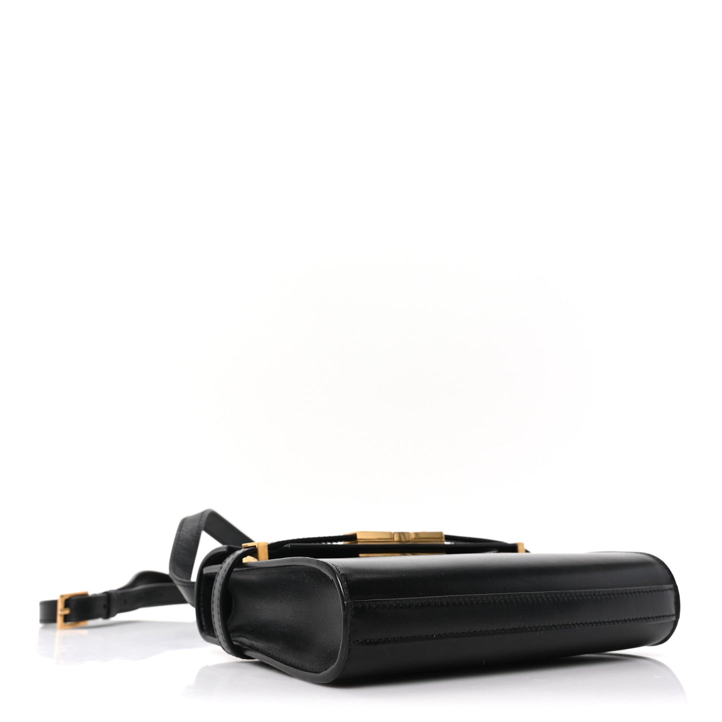 Smooth Calfskin Mini Manhattan Shoulder Bag Black