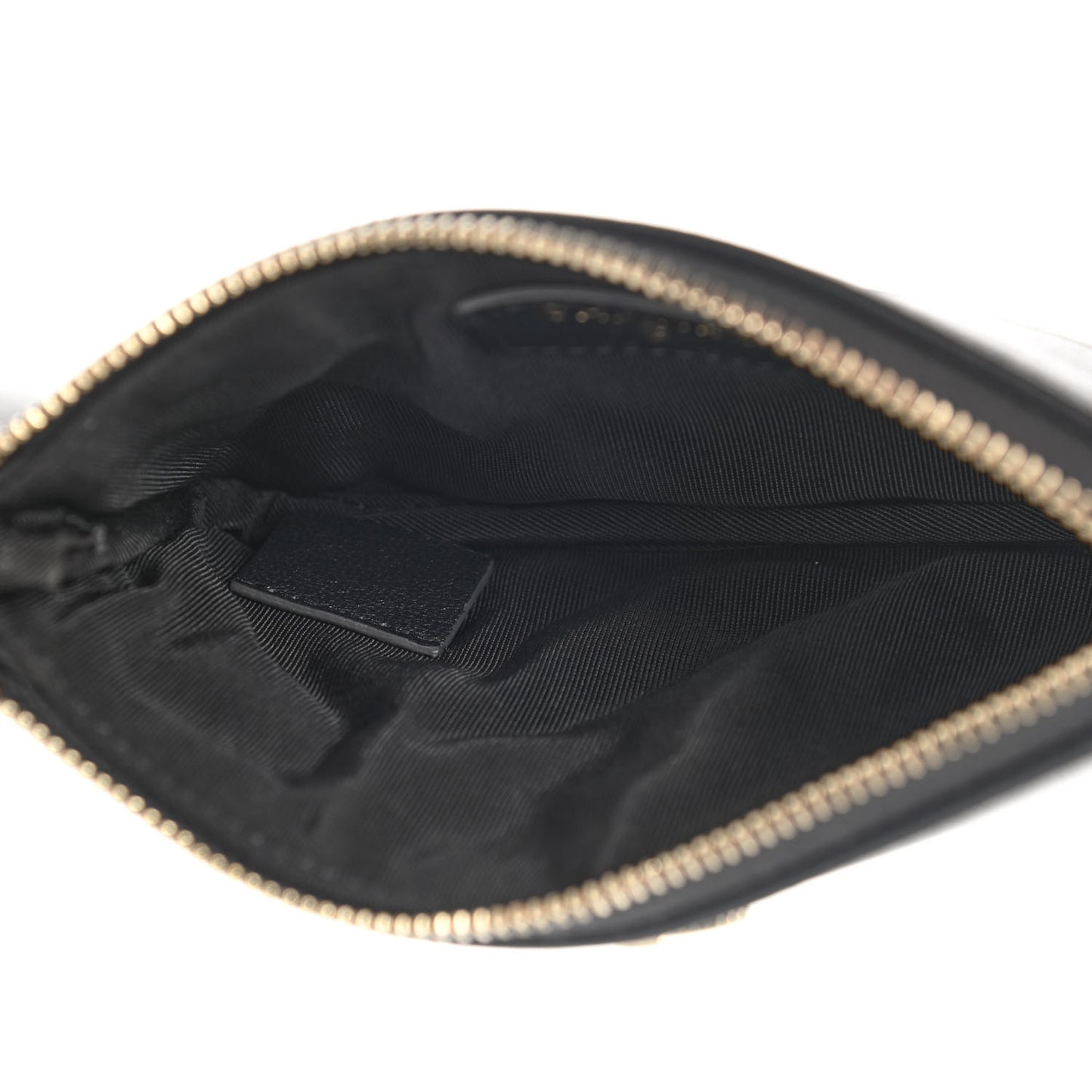 Sheepskin Quilted Small Vintage Mademoiselle Cosmetic Case Black