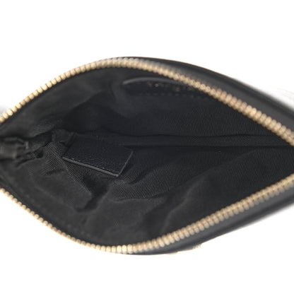 Chanel Sheepskin Quilted Small Vintage Mademoiselle Cosmetic Case Black 5 of 7
