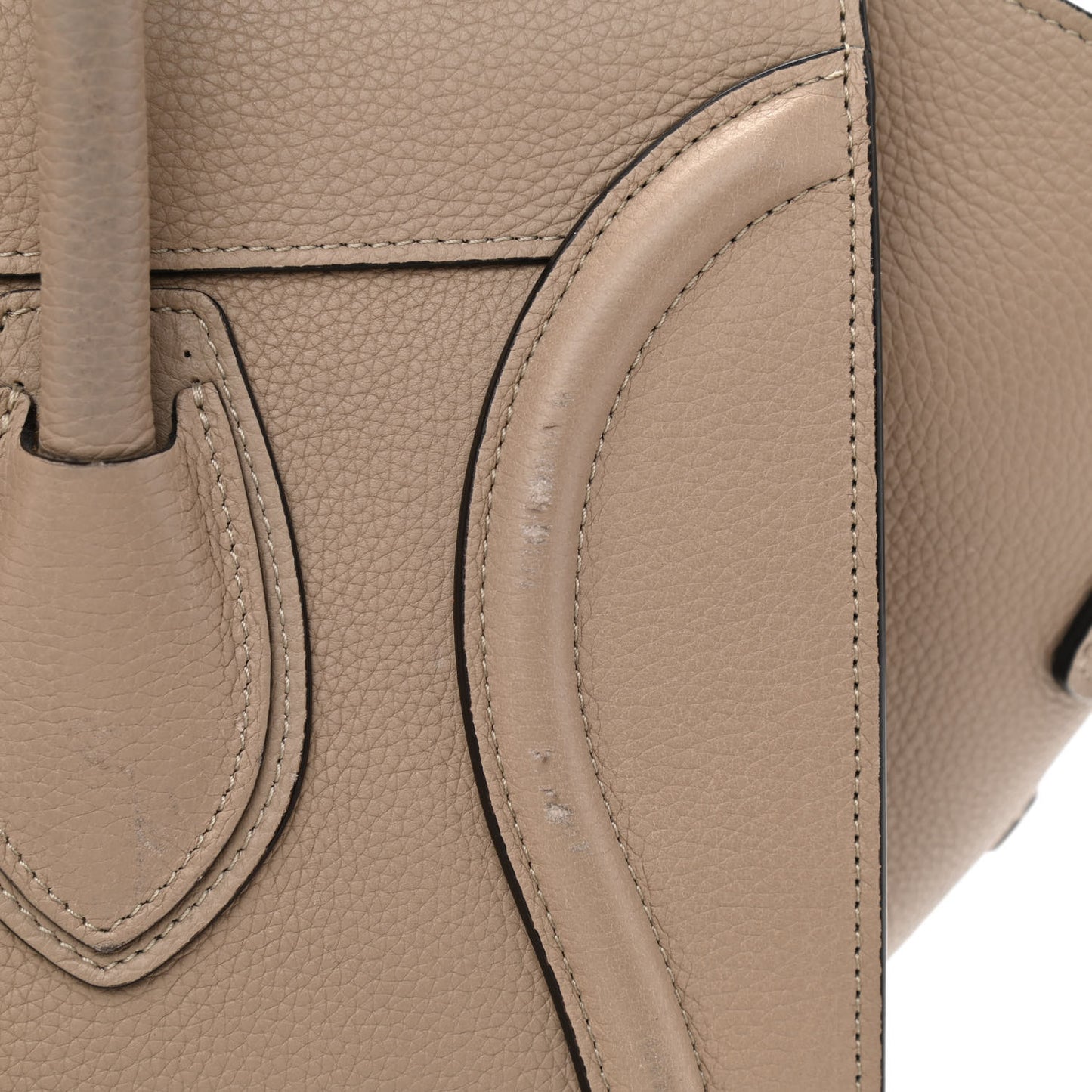 Drummed Calfskin Mini Luggage Dune
