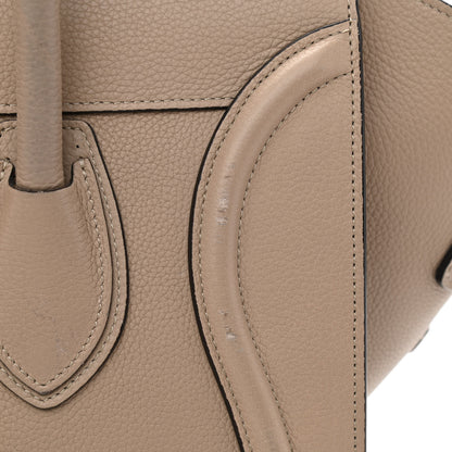 Celine Drummed Calfskin Mini Luggage Dune 12 of 14