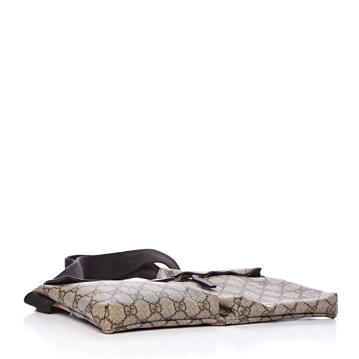 GG Plus Monogram Double Pocket Belt Bag Dark Brown