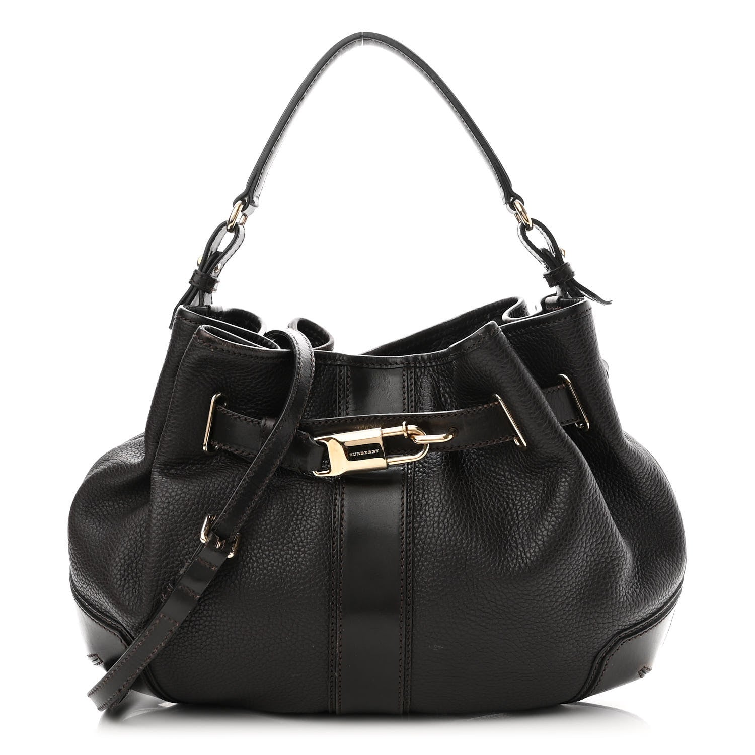Burberry Grainy Calfskin Willenmore Hobo Black 1 of 12