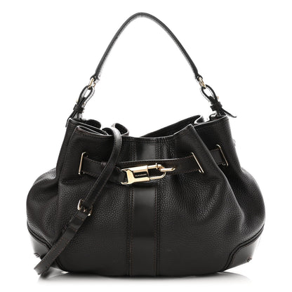 Burberry Grainy Calfskin Willenmore Hobo Black 1 of 12