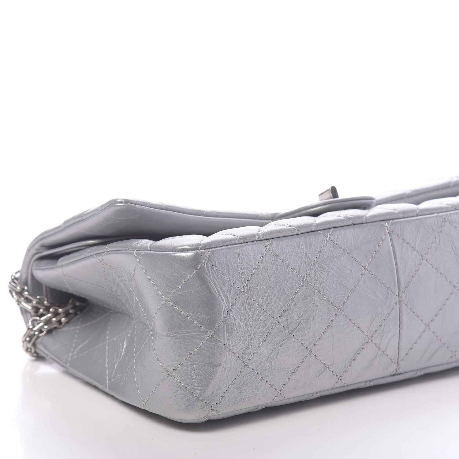 Chanel Metallic Aged Calfskin Quilted 2.55 Reissue 226 Flap Silver 8 of 11
