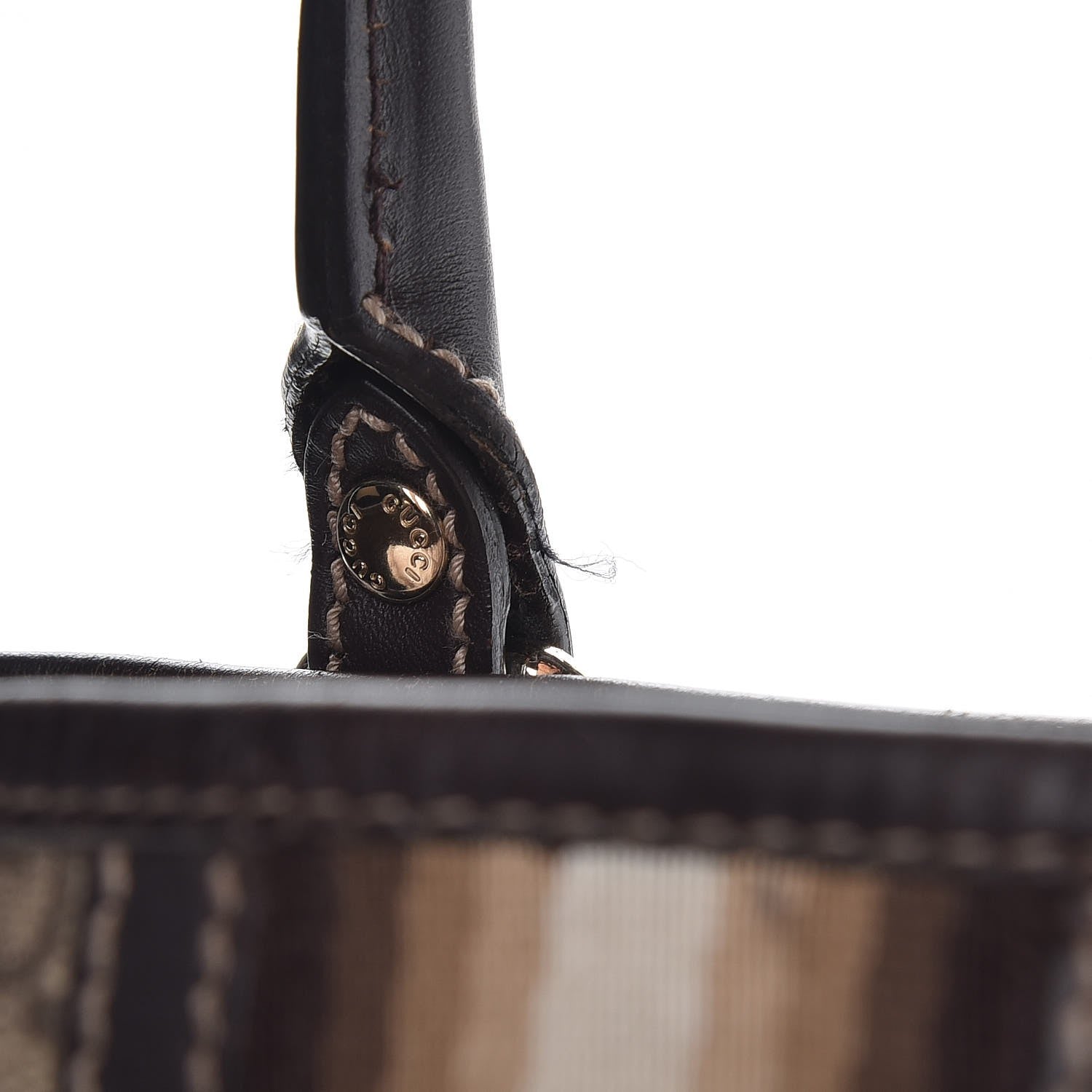Gucci GG Plus Monogram Web Tote Dark Brown 14 of 17