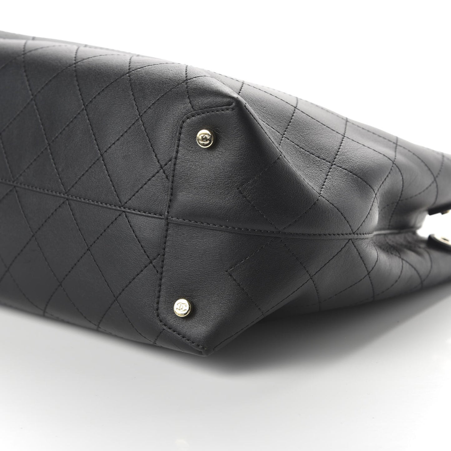Calfskin Large Serial Shopper Tote Black