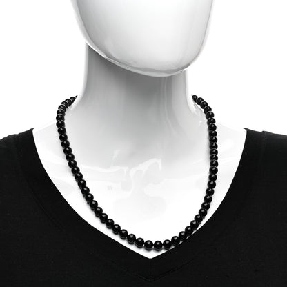 Tiffany Sterling Silver Black Onyx Bead Toggle Necklace 2 of 4