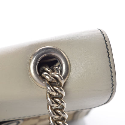 Gucci Monogram Margaux Calfskin Medium Emily Chain Shoulder Bag Beige Ebony Mystic White 15 of 17