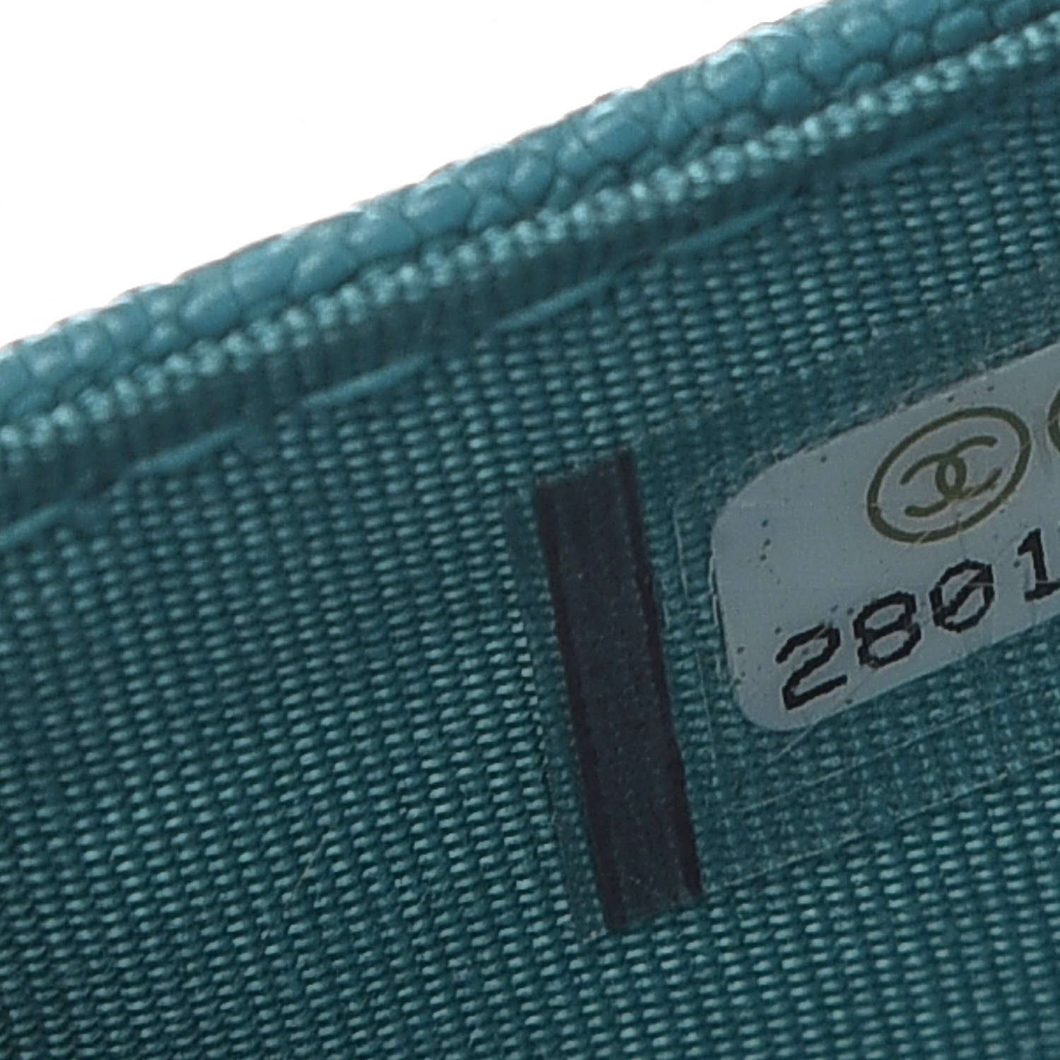 Chanel Caviar Quilted Boy Card Holder Wallet Turquoise 8 of 9