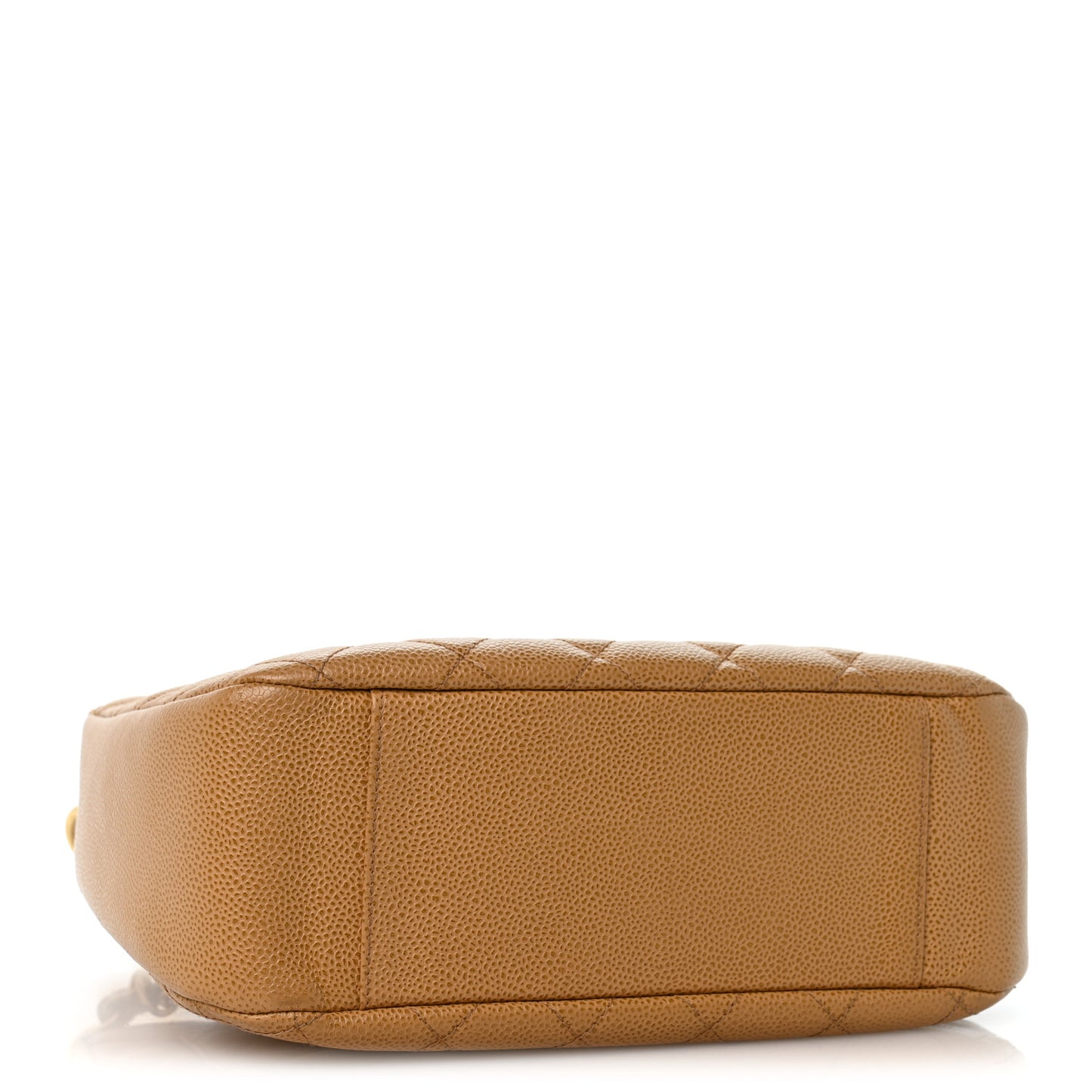 Caviar Quilted Timeless CC Shoulder Bag Beige