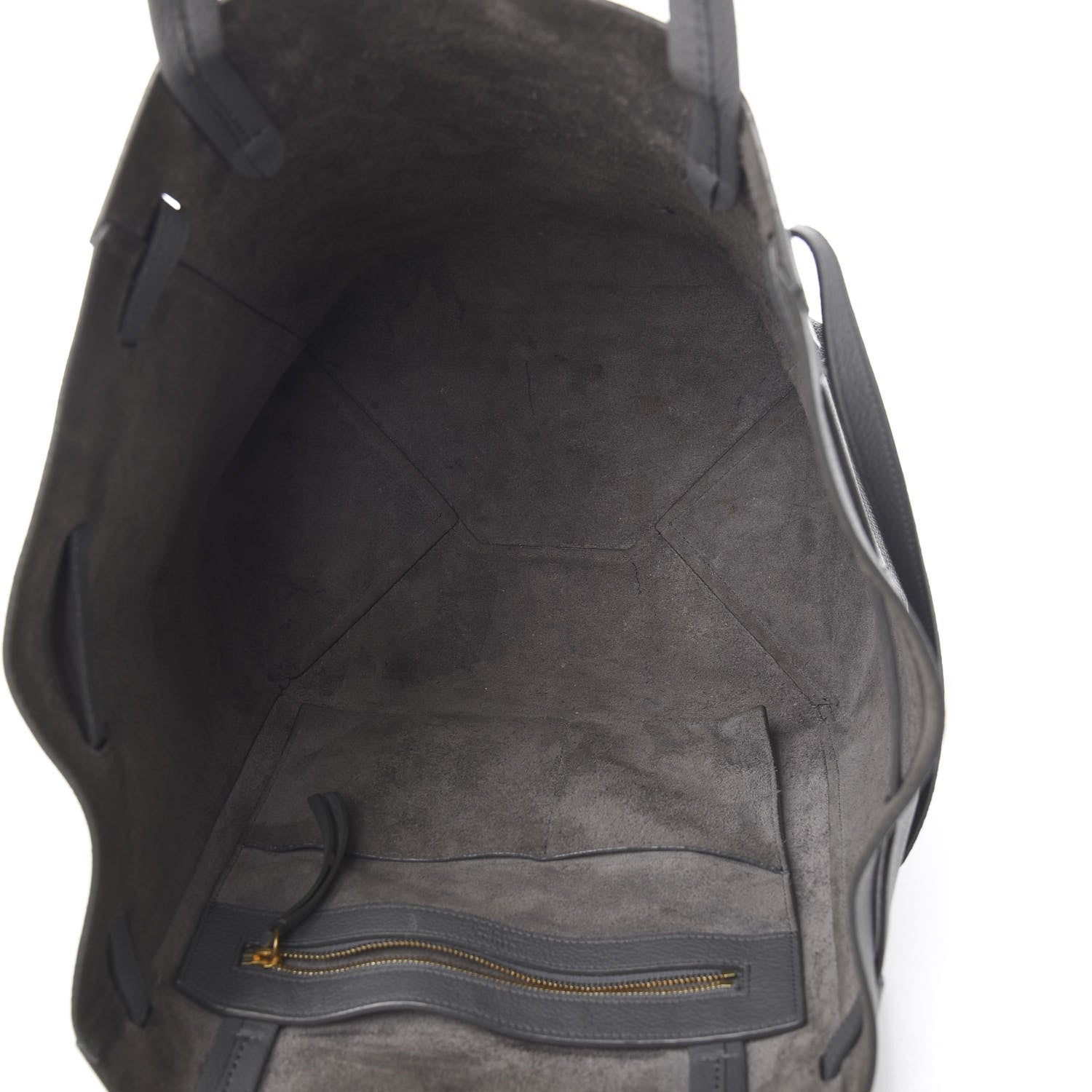 Celine Soft Grained Calfskin Small Belt Cabas Phantom Medium Grey 4 of 11