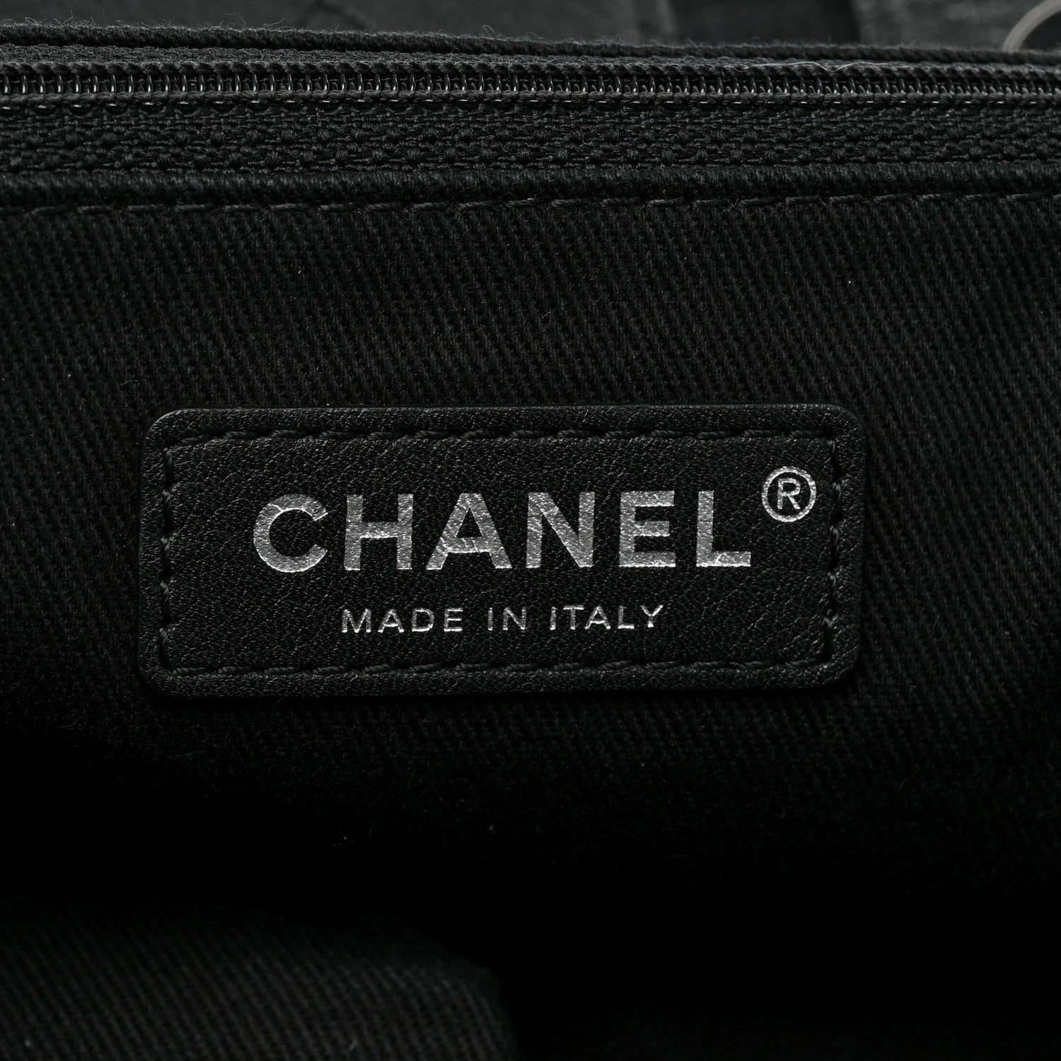 Chanel Canvas Large Double Face Shopping Tote Black 6 of 9