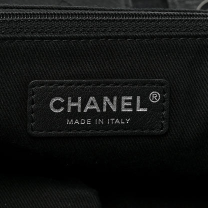 Chanel Canvas Large Double Face Shopping Tote Black 6 of 9