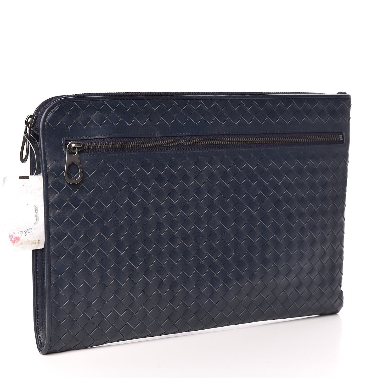 Calfskin Intrecciato Small Document Light Tourmaline
