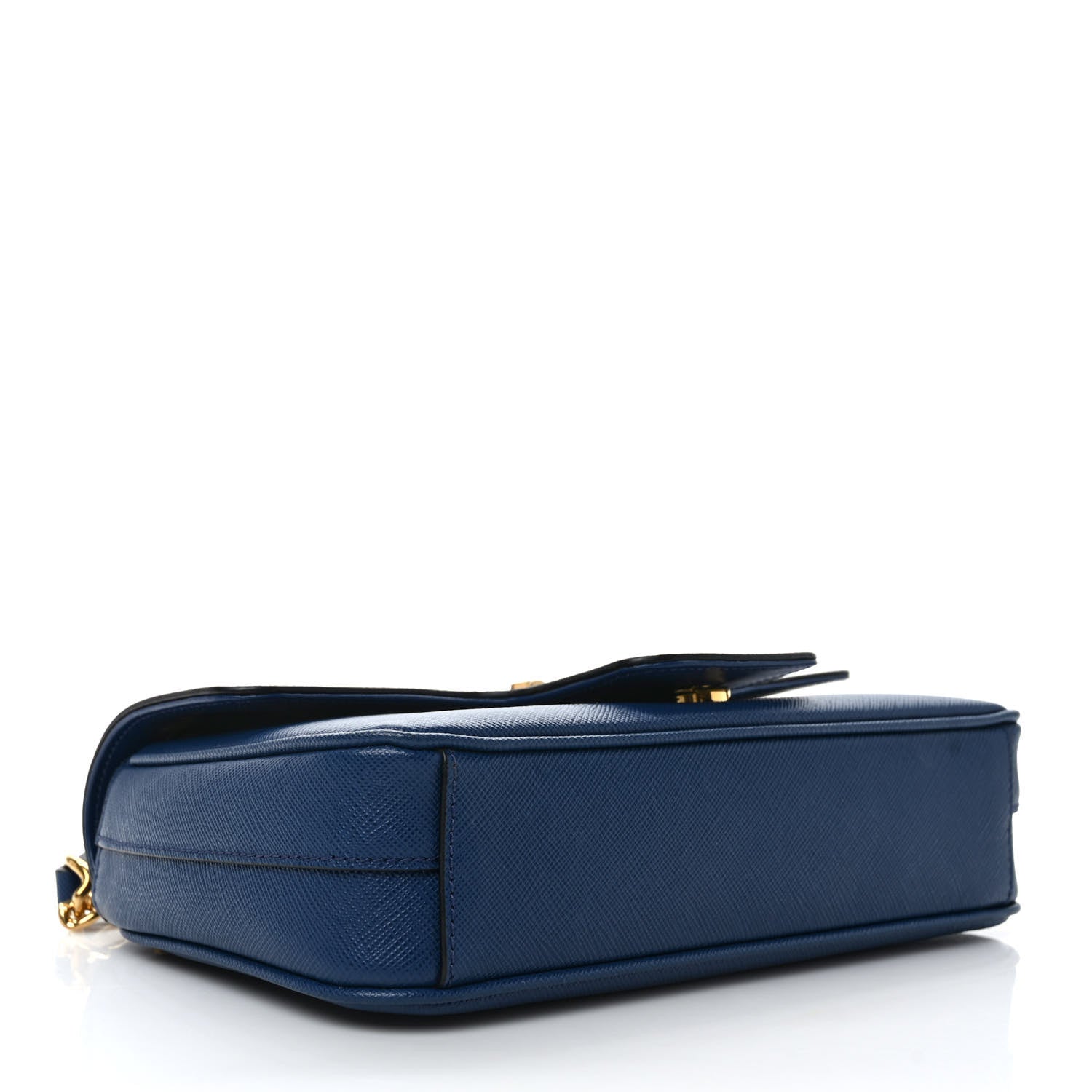 Prada Saffiano Flap Shoulder Bag Bluette 4 of 9