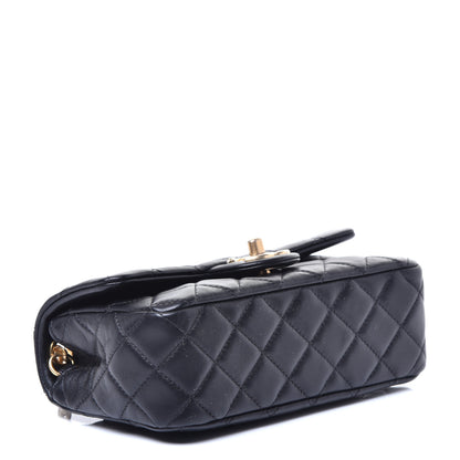 Chanel Lambskin Resin Quilted Mini Rectangular Pearl Samba Flap Black 4 of 10