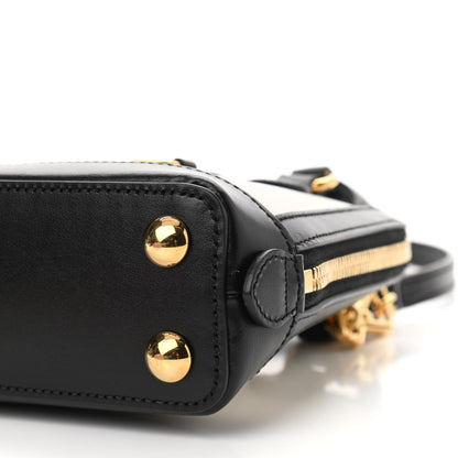 Gucci Boarded Plutone Calfskin Bi-Color Mini Horsebit 1955 Top Handle Bag Mystic White Black 10 of 10