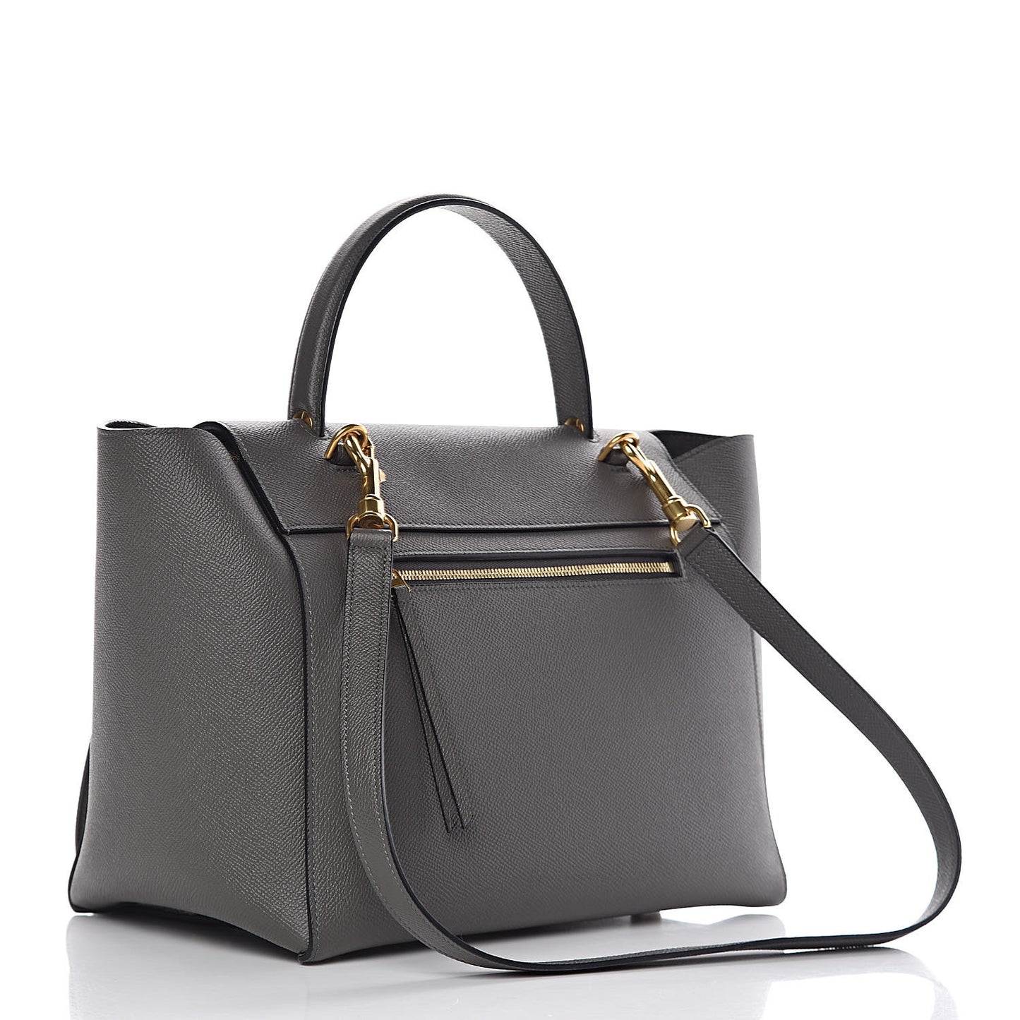 Grained Calfskin Mini Belt Bag Grey