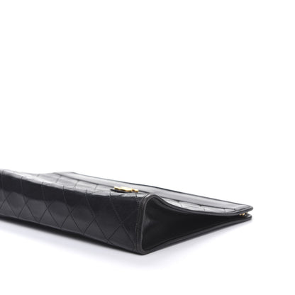 Chanel Lambskin Quilted CC Large Clutch Black 7 of 10