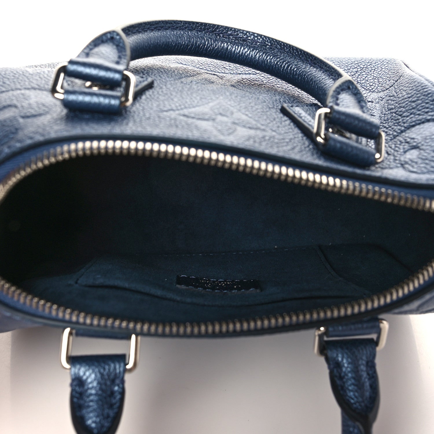 Louis Vuitton Metallic Empreinte Monogram Giant Speedy Bandouliere 20 Navy Nacre 5 of 8