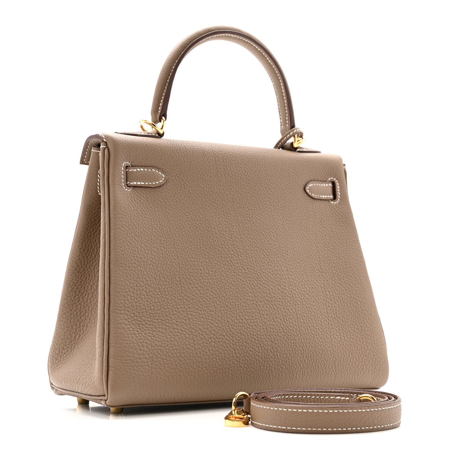 Hermes Togo Kelly Retourne 25 Etoupe 3 of 13