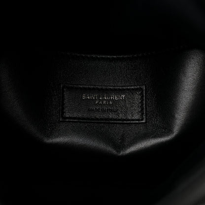 Saint Laurent Grain De Poudre West Hollywood Monogram Fold Over Clutch Black 6 of 8