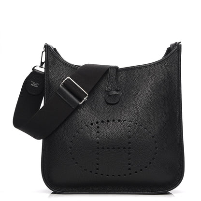 Hermes Taurillon Clemence Evelyne III PM Black 1 of 7