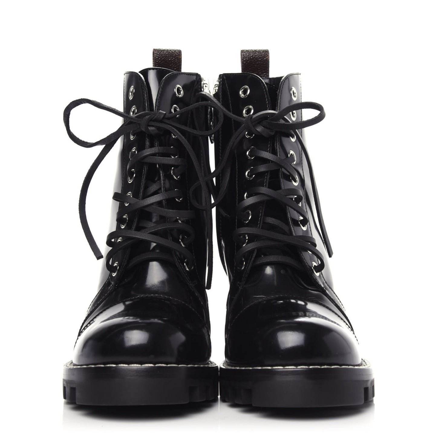 Patent Calfskin Star Trail Ankle Boots 39 Black