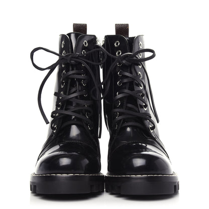 Louis Vuitton Patent Calfskin Star Trail Ankle Boots 39 Black 2 of 7