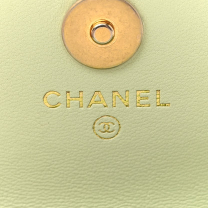 Chanel Lambskin Quilted Chanel 19 Clutch With Chain Light Green 6 of 14