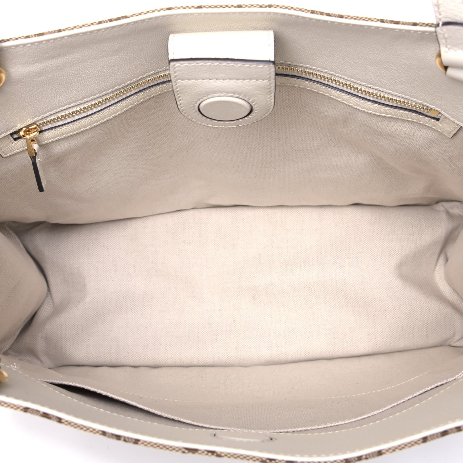 Gucci Monogram New Sakai Calfskin Lux Horsebit 1955 Tote Beige Ebony Mystic White 4 of 4