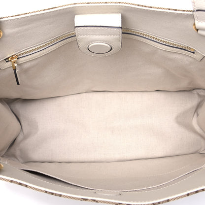 Gucci Monogram New Sakai Calfskin Lux Horsebit 1955 Tote Beige Ebony Mystic White 4 of 4