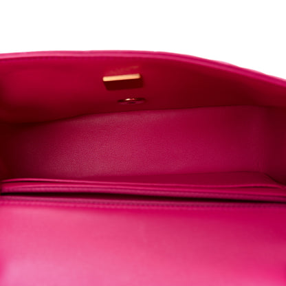 Chanel Lambskin Quilted Mini Rectangular Flap Fuchsia 5 of 11