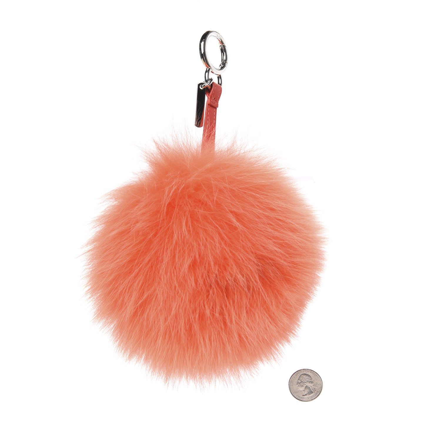 Fendi Fox Fur I ABCharm Bag Charm Orange 2 of 4