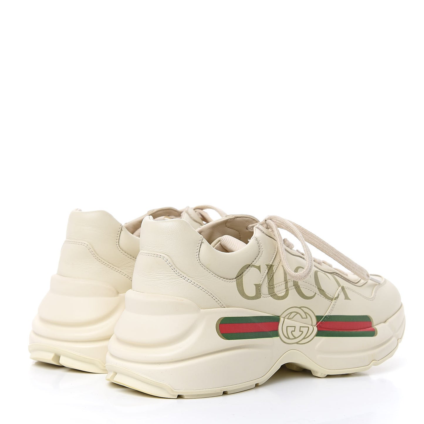 Calfskin Logo Womens Rhyton Sneakers 39 Ivory