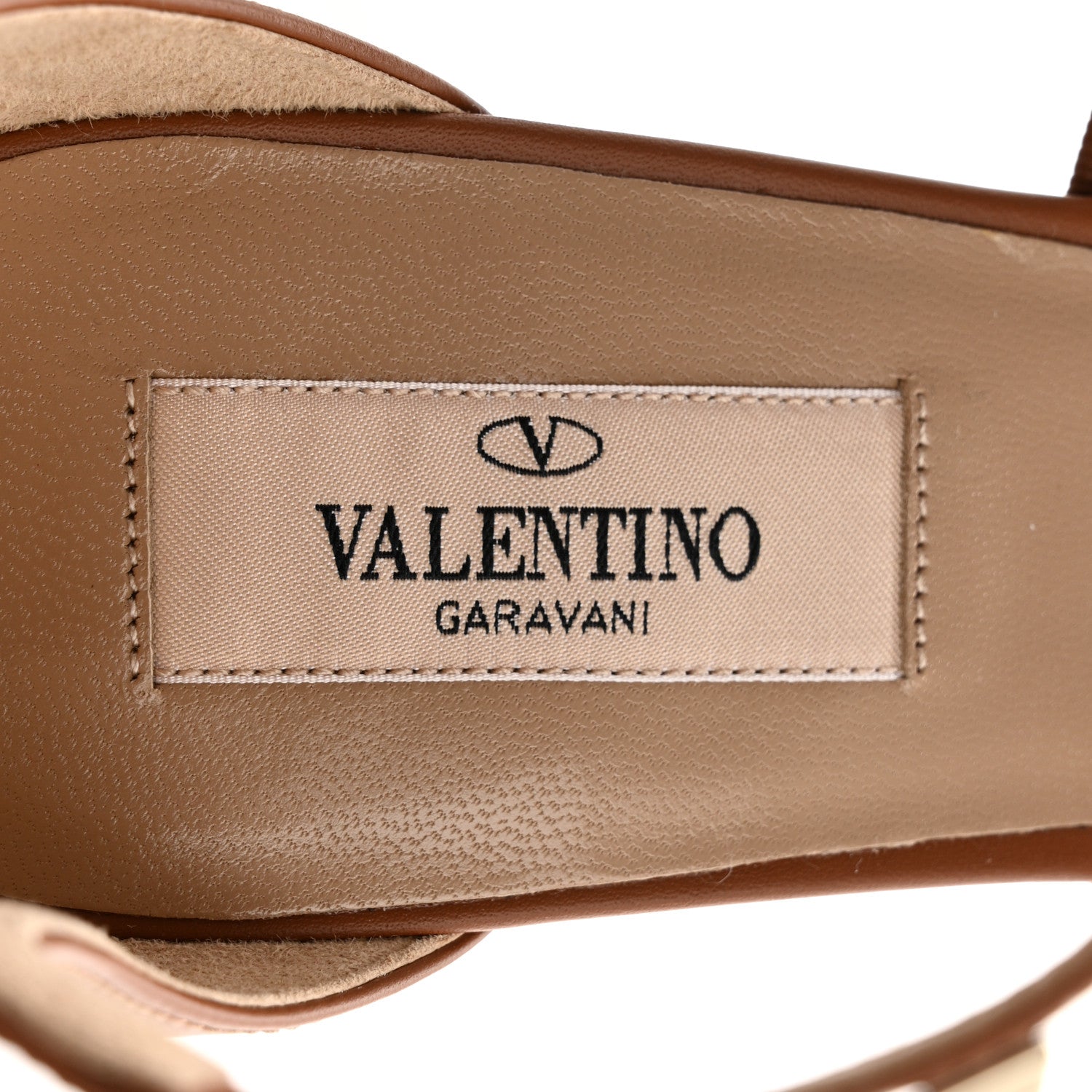 Valentino Garavani Calfskin Rockstud T-Strap 10/110mm Platform Sandals 37.5 Saddle Brown 40 Saddle Brown 7 of 11