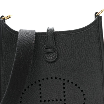 Hermes Taurillon Clemence Evelyne TPM Black 8 of 11