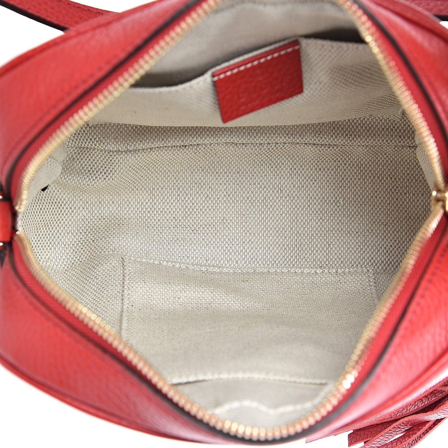Pebbled Calfskin Small Soho Disco Bag Tabasco Red