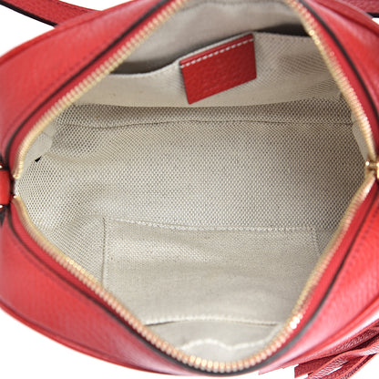 Gucci Pebbled Calfskin Small Soho Disco Bag Tabasco Red 5 of 10