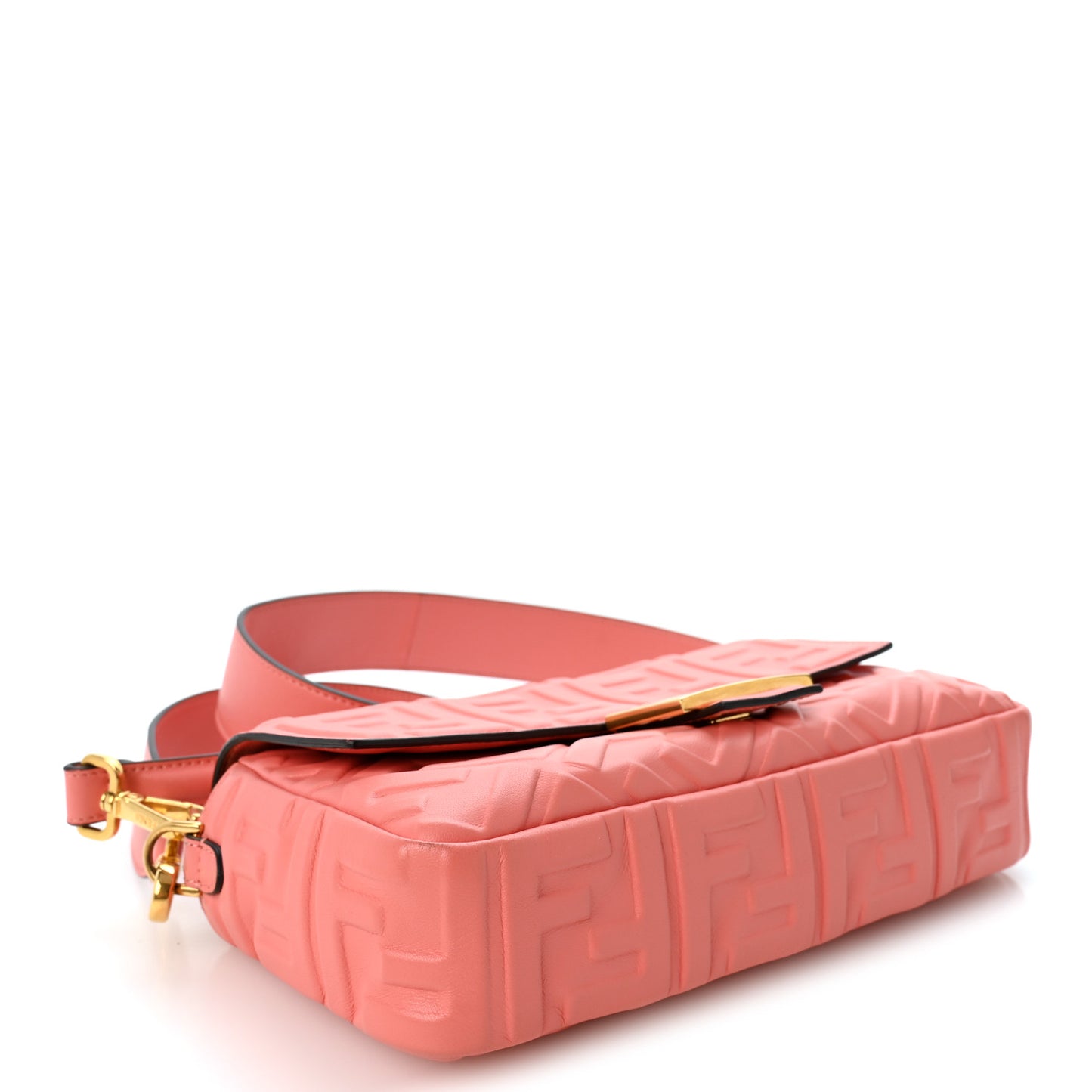 Nappa FF 1974 Embossed Baguette Rosa Pesca