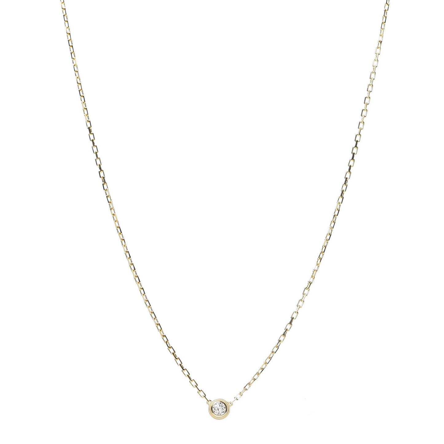 18K Yellow Gold Diamond SM D'Amour Pendant Necklace
